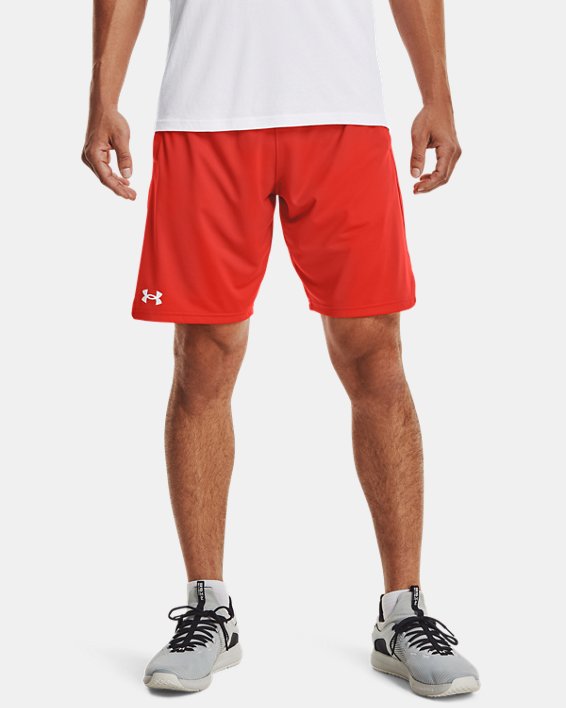 Men's UA Locker 9" Pocketed Shorts, Orange, pdpMainDesktop image number 0